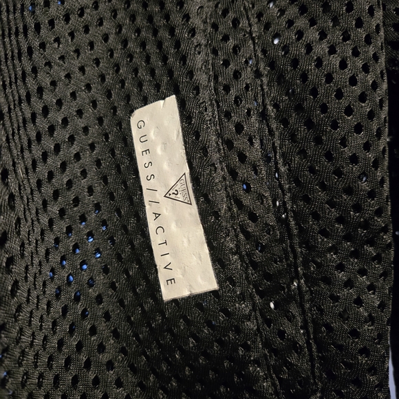GUESS Black Mesh Bomber Jacket - Picture 2 of 5